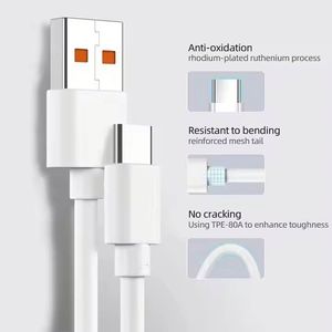 6A สาย USB Type-C 120W สายชาร์จเร็วสุดๆสายดาต้าชาร์จเทอร์โบ USB-C สำหรับ Huawei Xiaomi redmi - Product Image 4