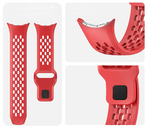 สายนาฬิกาข้อมือซิลิโคนแบบมีรูระบายอากาศสำหรับ <span class=keywords><strong>Google</strong></span> Pixel Watch3/4 สายรัดกีฬากันน้ำ - Product Image 3