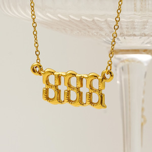 สร้อยคอตัวเลข3หลักส่วนบุคคล: เครื่องประดับจี้ตัวเลขนำโชคโทนสีทองสำหรับของขวัญที่มีความหมายและสไตล์ส่วนตัว - Product Image 4