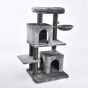 Vendita calda Prodotti Per Animali Domestici Graffio di Gatto Nuovo Arrivo Ultimo Disegno Doppio Condomini Gatto Peluche Mestiere Gatto Albero - Product Image 2