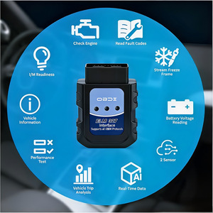 เครื่องสแกนวินิจฉัยรถยนต์ OBD2 เครื่องอ่านโค้ดยานยนต์ ใช้พลังงานจากแบตเตอรี่ เครื่องวิเคราะห์การวินิจฉัย ข้อมูลสดสำหรับยานยนต์ทั่วไป - Product Image 4