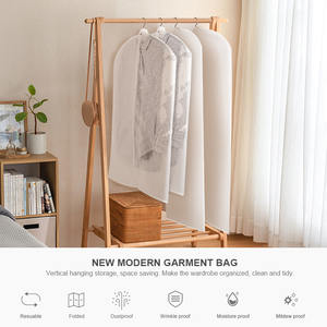 Sacs de vêtement Non tissés à fermeture éclair complète, 100 pièces, pour rgb, costumes, vêtements, manteau, veste, pull - Product Image 2