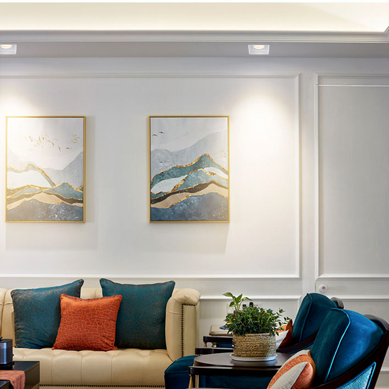 Custom Trimless Downlight Fixture Gu10 Flush Fire Rated Ceiling Mounted Down Lights