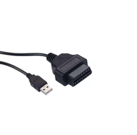 OBDII 16 pines hembra a DB9P hembra con USB J1962Test OBD2 a DB9P Cable USB para interfaz VGA diagnóstico programación DIY