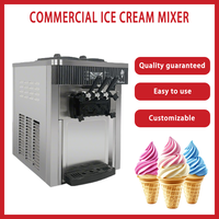 Máquina de Helado Suave de Triple Sabor de Grado Comercial con Alto Rendimiento y Fácil Operación para Tiendas de Postres y Comida Rápida