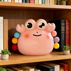 Adorno Decorativo Moderno Personalizable BZY para el Hogar u Oficina, Adorno de Resina con Forma de Cangrejo Rosa Pequeño. - Product Image 4