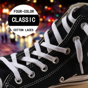 Fabricant de lacets <span class=keywords><strong>lacet</strong></span> en coton <span class=keywords><strong>plat</strong></span> tubulaire tressé personnalisé lacets en coton blanc lacets <span class=keywords><strong>beige</strong></span> naturel - Product Image 4