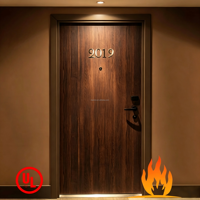 Puerta de Madera Ignífuga de Alta Calidad y Diseño Moderno para Oficinas, Puerta de Madera con Clasificación de Resistencia al Fuego para Edificios de Oficinas, Precio de Fábrica