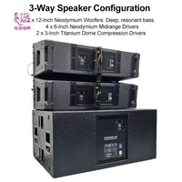 Sistema de Audio Profesional HDL 50-a 4k, Altavoz Activo de 3 Vías y 12 Pulgadas, Sistema de Sonido Line Array para Escenarios