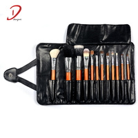 Ensemble de pinceaux de maquillage Dongmei de haute qualité, 12 pièces, manche en bois, poils synthétiques et en poils d'animaux, pour l'application du correcteur sur le visage, logo personnalisé