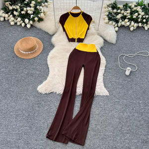 مجموعة الصيف مثير 2 قطعة للنساء أعلى وضيقة مجموعة الملابس الأمريكية بالجملة - Product Image 2