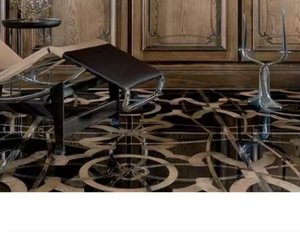 Pisos de Parqué de Madera con Incrustaciones de Latón y Mármol de Nogal, Diseño Moderno y Lujoso, Resistentes al Agua, 15 mm de Grosor, Instalación <span class=keywords><strong>Flotante</strong></span> para Villas - Product Image 5