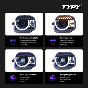 TYPY pour Suzuki Jimny 2007-2015 : Kits de phares à LED, conversion de lentilles, feux de jour et clignotants séquentiels - Product Image 4