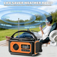 Kit de survie d'urgence ultime Alecter, radio météo solaire à manivelle AM/FM/NOAA, alarme SOS, lampe de poche, chargeur de téléphone, ABS pour les tempêtes
