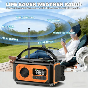Kit de survie d'urgence ultime, radio météo AM/FM/NOAA à manivelle solaire, alarme SOS, lampe de poche, chargeur de téléphone, protection contre les tempêtes, IP65 - Product Image 6