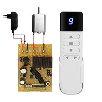 Receptor de Relé de 2 Canales y 433 MHz, Interruptor de Control Remoto con Código de Aprendizaje 1527 para Puerta de Garaje, Control Remoto Inalámbrico