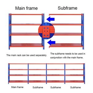 Estantería de Almacenamiento Resistente para Almacén, Estantería Metálica Ajustable, Estantería Apilable sin Tornillos para Almacén - Product Image 6