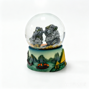 Globe de neige en résine <span class=keywords><strong>Baie</strong></span> de <span class=keywords><strong>Ha</strong></span> <span class=keywords><strong>Long</strong></span>, souvenir du Vietnam, globe à eau en verre, base peinte à la main, cadeau de voyage, <span class=keywords><strong>d</strong></span>écorations de bureau à domicile - Product Image 3