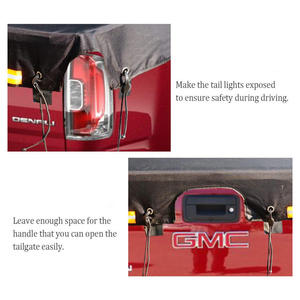 Housse de camion en tissu Oxford 600D noire pour la protection extérieure du plateau de camion - Product Image 2