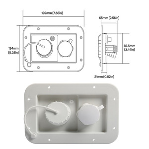 Entrada de agua para RV de doble uso, alimentación por gravedad, plástico negro, para caravanas y remolques de viaje. - Product Image 4
