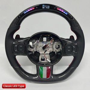 Volante Sportivo in Vera Fibra di Carbonio con Controllo LED tramite APP, Popolare per Abarth 595 695 <span class=keywords><strong>Fiat</strong></span> 500 500C - Product Image 1