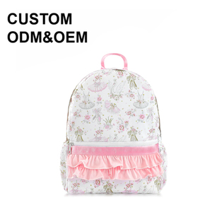 Mochila <span class=keywords><strong>escolar</strong></span> para niñas con diseño personalizado Mochila <span class=keywords><strong>escolar</strong></span> para niñas con bordado de lazo fruncido - Product Image 3
