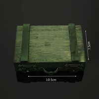 Vente en gros Mini taille Miniature petites munitions jouet pistolet modèle en bois boîte avec poignée en métal loquet en métal