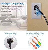 Multiprise standard européenne à 4 prises avec 2 ports USB, interrupteur, fixation par clip, à placer sous le bureau pour le bureau, la maison, l'espace de travail