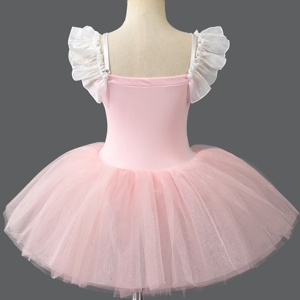 Vestido de <span class=keywords><strong>Ballet</strong></span> sin Mangas de Spandex para Niñas, para Representaciones de Lago de los Cisnes, Ropa de Danza Profesional para Niñas - Product Image 3