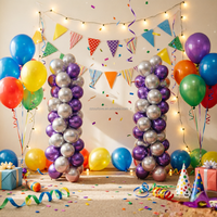 Colonne de ballons bleus et blancs pour anniversaire, mariage, baby shower, fête, entrée, décoration d'événements, fournitures de toile de fond en gros