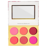 Palette de fard à joues professionnel, nouvelle tendance pour été, étiquette privée, 6 couleurs