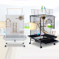 Cage à oiseaux multifonctionnelle de haute qualité, grande capacité, volière avec jouets et nichoir pour perroquets et élevage d'oiseaux