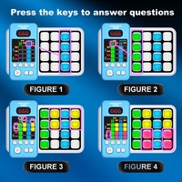 Console de jeu électronique personnalisée pour enfants : Puzzle matriciel éducatif, entraînement logique, défi de mémoire, jeu interactif lumineux pour stimuler le cerveau