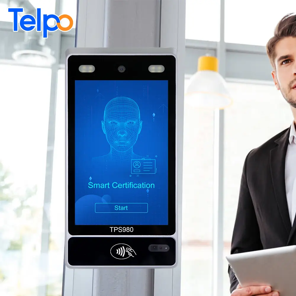 ביומטרי אבטחה צוות Telpo rfid כרטיס קורא תלמיד נוכחות מערכת עם ביומטרי זיהוי פנים