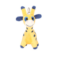 Porte-clés Girafe Mignonne en Peluche, Pendentif Animal en Peluche Tacheté, Breloque Personnalisable avec Logo, Cadeau à Suspendre au Sac
