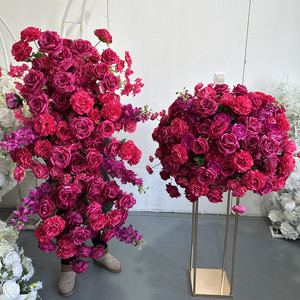 IFG alta calidad fucsia Floral Swag Hot Pink arco flores para boda fiesta decoración del hogar al por mayor - Product Image 1
