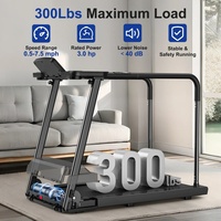 Tapis roulant électrique pliable moderne pour usage domestique, adapté aux personnes âgées, avec poignées longues et moniteur de fréquence cardiaque, fabriqué en Chine