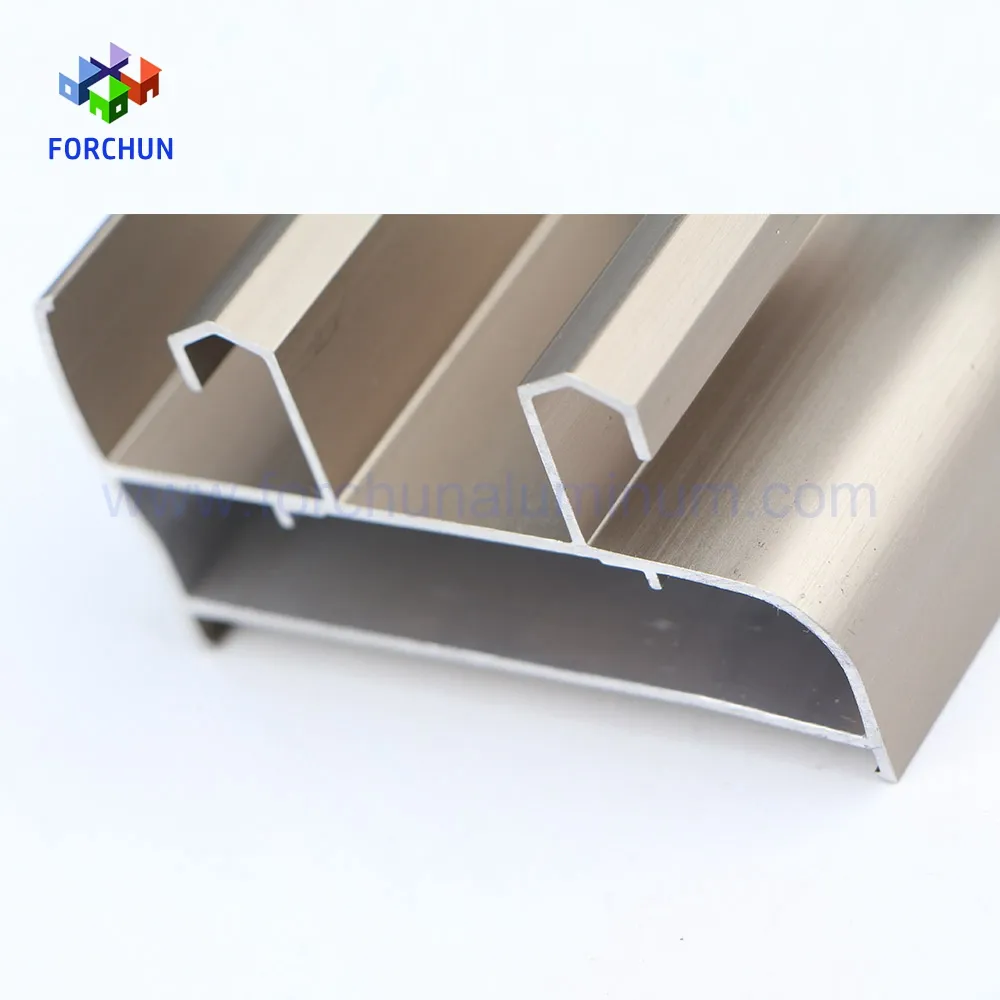 6063 Champagner-anodisierte Aluminium-Extrusionsprofile für Europa Schiebefenster und -türen