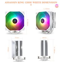 Ventilateur de refroidissement Thermalright Assassin King 120 SE blanc ARGB avec 5 caloducs en cuivre pour processeur (PC)