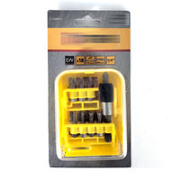 Jeu de 18 embouts de tournevis CR-V, porte-embouts magnétique à dégagement rapide 1/4 ", kit d'outils de réparation portables pour la maison