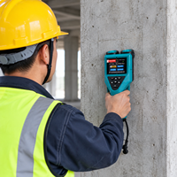 Détecteur de Fers à Béton Intégré, Localisateur de Fers à Béton pour Tests sur Béton avec Scanner Numérique LCD et Compteur de Couverture GTJ-R600