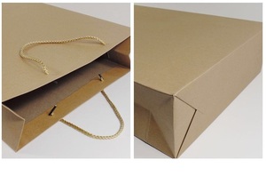 Bolsas de Papel Kraft Recicladas, Reutilizables y Biodegradables para Comestibles y Restaurantes, con Asas de Mano y Logotipo Personalizado Impreso, Venta al Por Mayor - Product Image 5