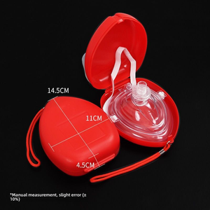 Máscara respirador de silicona <span class=keywords><strong>para</strong></span> RCP, válvula unidireccional, Ayuda de Emergencia, herramienta salvavidas, Reanimación cardiopulmonar, producto de ciencia médica - Product Image 3