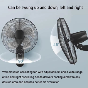 16-Inch Solar Oscillating Wall Mounted Fan With Remote <b>Control</b> Solares for Home Office Bedroom Living Room Garage TYF-008 Solar - Product Image 5