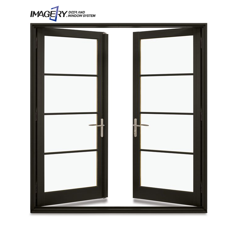 Modern Design Aluminum Glass French Door