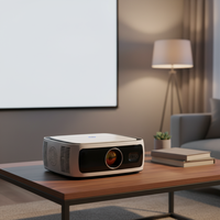 Proyector Inteligente ShenZhen 4K LCD 3D con Enfoque Automático, Android 13, Full HD, Eléctrico, Mini, de 100 Pulgadas, para Cine en Casa y Videojuegos