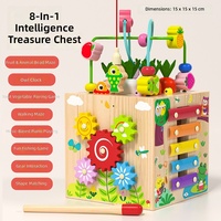 Coffret de Trésors Multifonctionnel de Blocs de Construction : Super Ferme, Pêche, Animaux, Enfilage de Perles et Casse-têtes