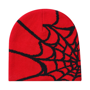 Bonnet <span class=keywords><strong>d</strong></span>'hiver chaud en jacquard motif <span class=keywords><strong>araignée</strong></span> de créateur, style Y2K, imprimé intégral <span class=keywords><strong>toile</strong></span> <span class=keywords><strong>d</strong></span>'<span class=keywords><strong>araignée</strong></span>, vente en gros - Product Image 4