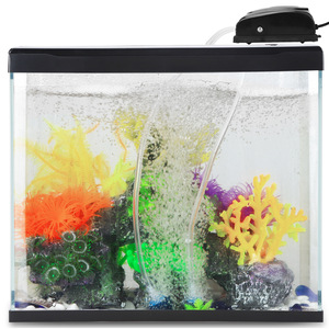 <span class=keywords><strong>Pompe</strong></span> à <span class=keywords><strong>oxygène</strong></span> transfrontalière pour petits aquariums et bacs à poissons - Silencieuse, pratique, double/simple sortie - Product Image 3