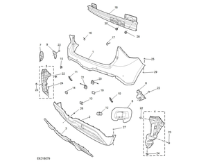 Piezas Originales de Automóvil SAIC MG, Parachoques Delantero y Trasero para MG MULAN - Product Image 6